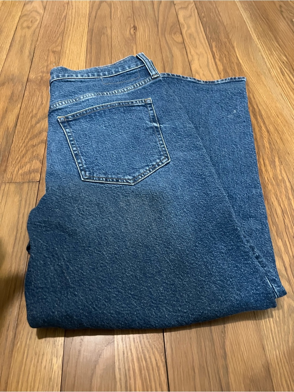 J.Crew Slim Wide Jeans in Dark Blue Denim
